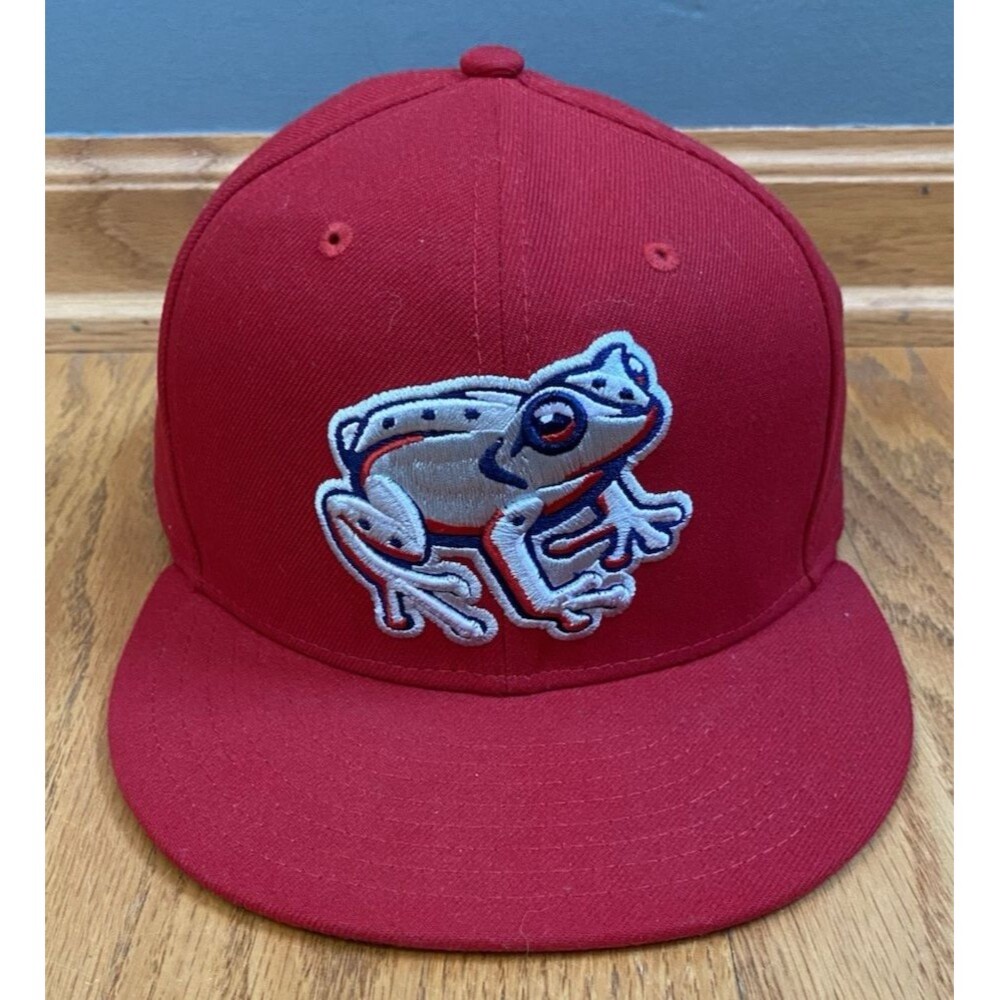 New Era 59Fifty MiLB Lehigh Valley Coquis Red Fitted Baseball Cap Hat 7 3/8 LE